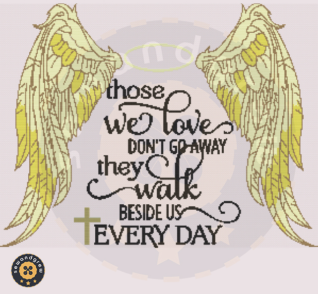 Soul Love Wings Cross Stitch Embroidery