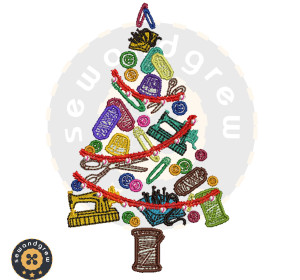 Christmas Sewing Tree Embroidery Design