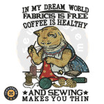 Sewing Makes You thin Embroidery Design