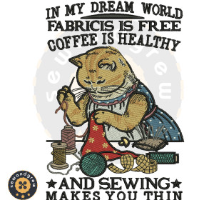 Sewing Makes You thin Embroidery Design
