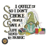 I Quilt Gnome Embroidery Design