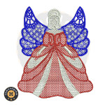 American FSL Angel Embroidery Design