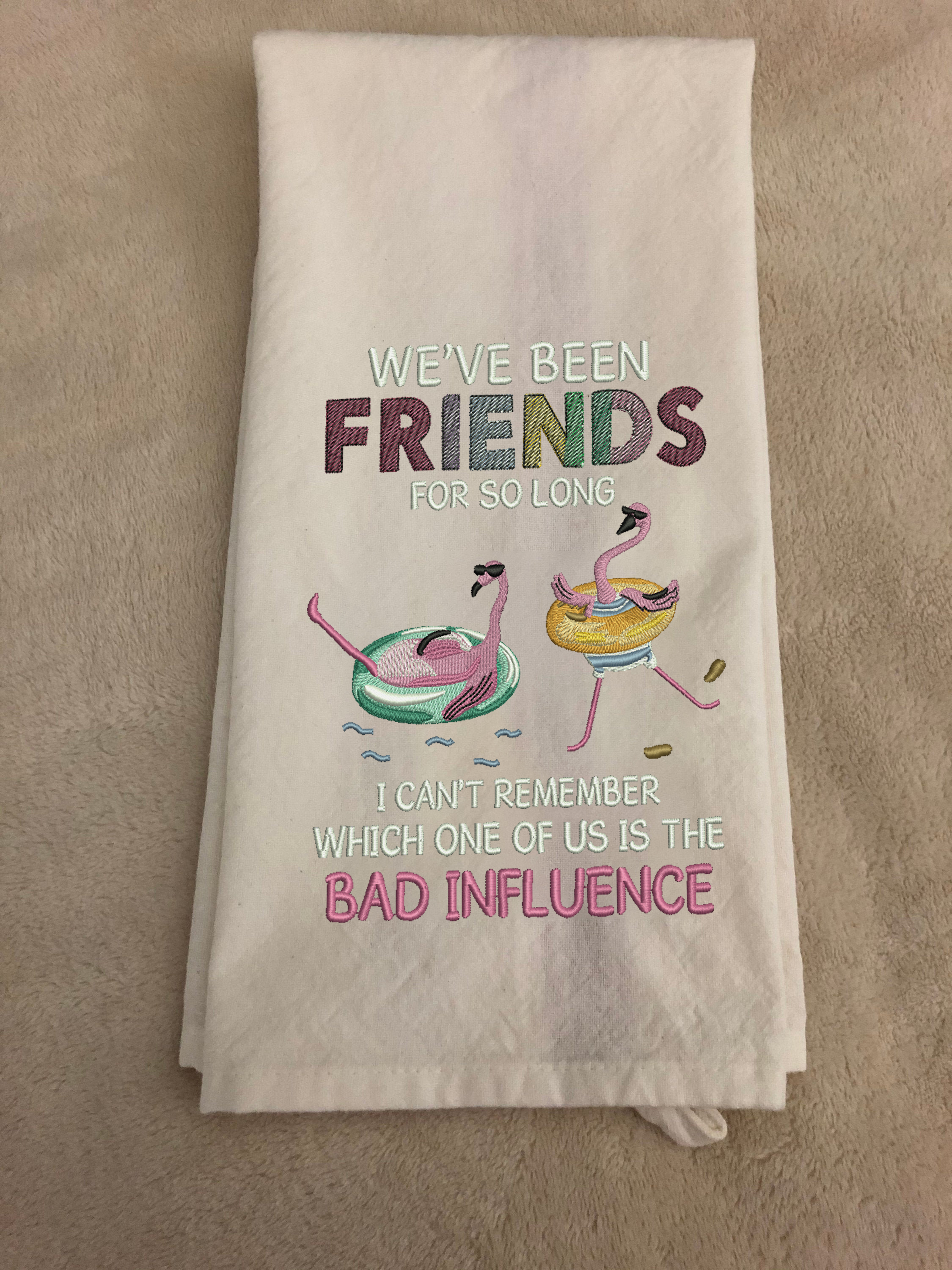 Friends For So Long Embroidery Design