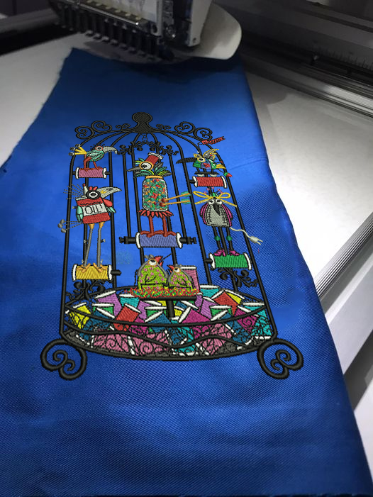 Sewing Cage Embroidery Design
