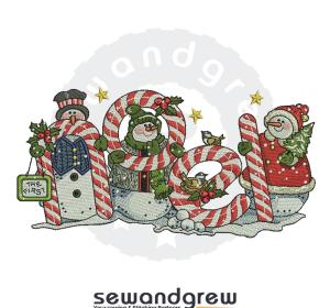 Christmas Noel Embroidery Design
