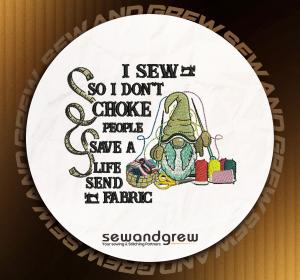 Sewing Gnome Embroidery Design