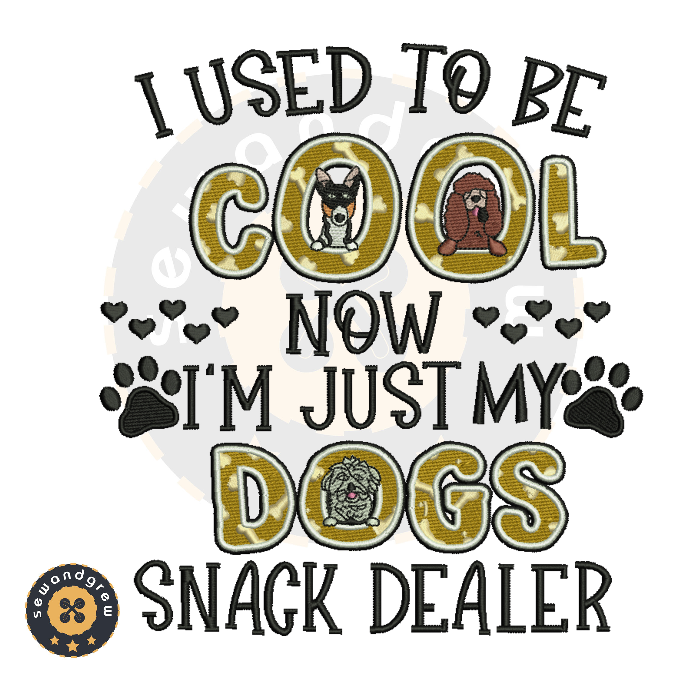 Dogs Dealer Embroidery Design