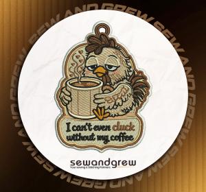 Sleepy Chicken Ornament Embroidery Design