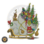 THE GRINCH'S SLEIGH EMBROIDERY PATTERN