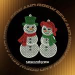 FSL Snowman and Snowlady Embroidery design
