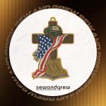 Soldier Pride Ornament Embroidery Design