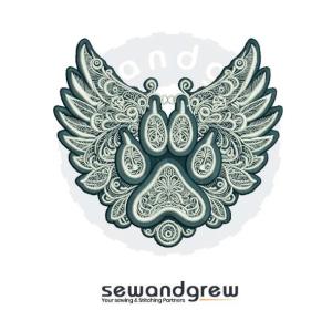 Paw Wings Embroidery design
