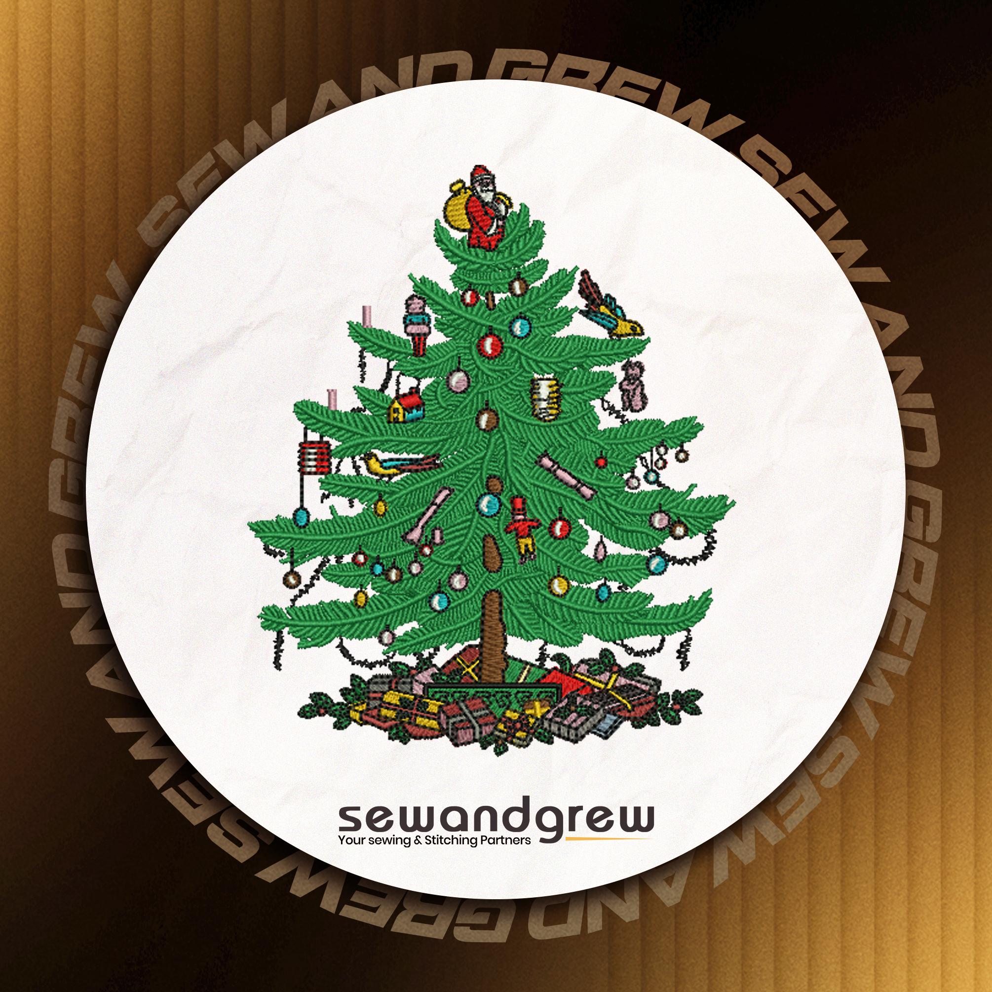 Spode Christmas Tree Embroidery Design