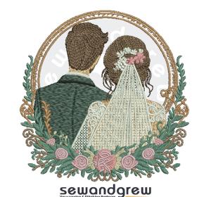 wedding Couple | 5 inch | Embroidery Design