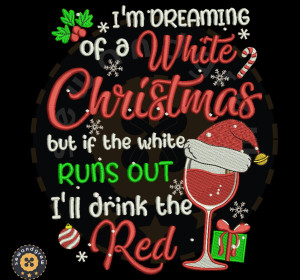 WHITE CHRISTMAS EMBROIDERY PATTERN