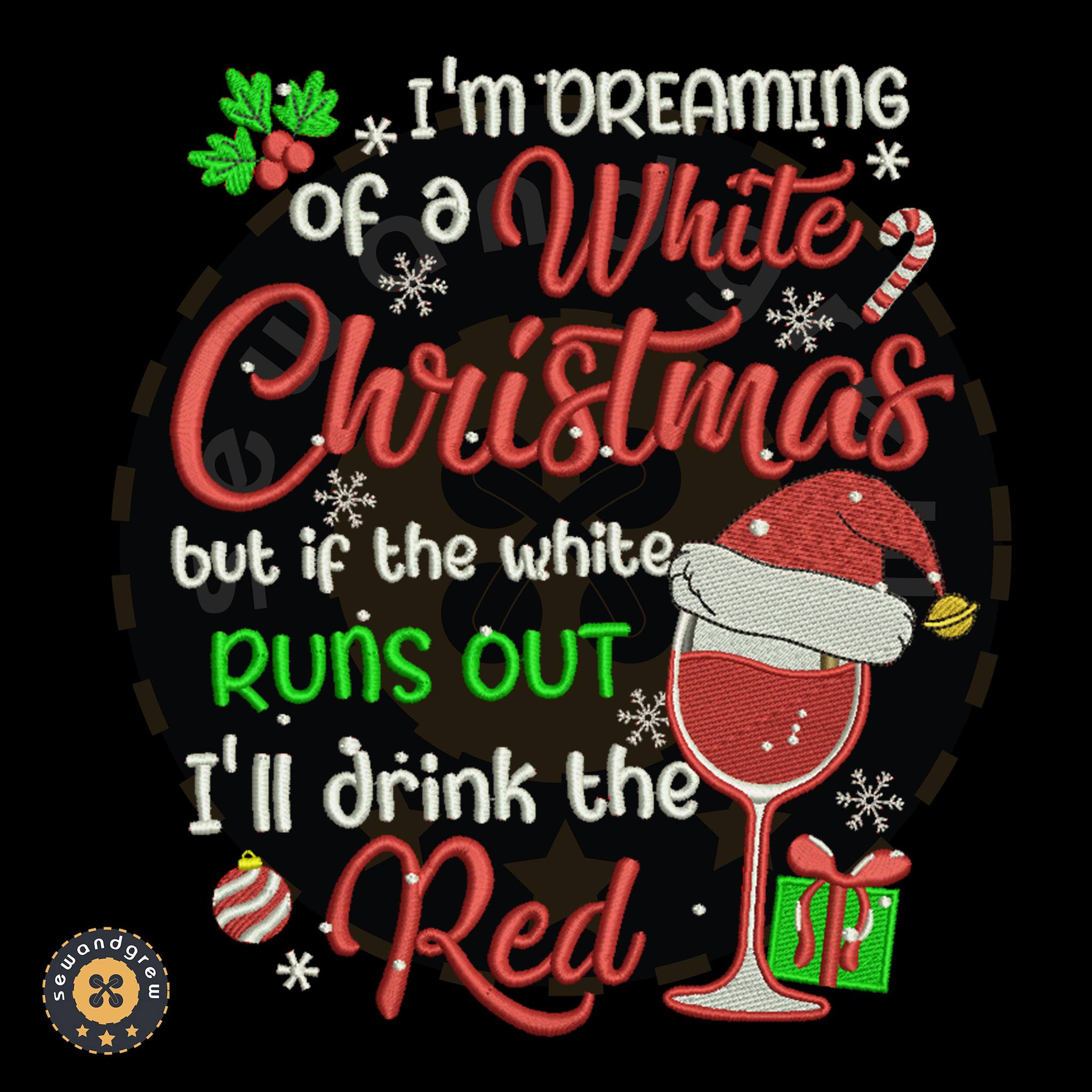 WHITE CHRISTMAS EMBROIDERY PATTERN