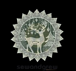 FSL Deer Logo Embroidery Design