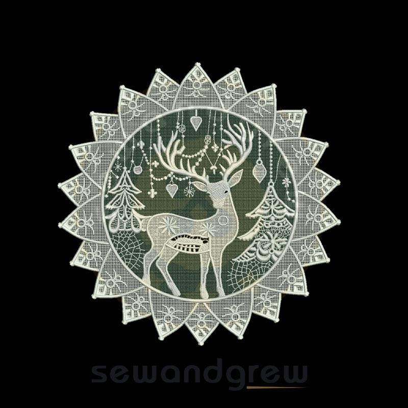 FSL Deer Logo Embroidery Design